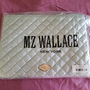 New MZ Wallace Metro Pouch Tin Metallic